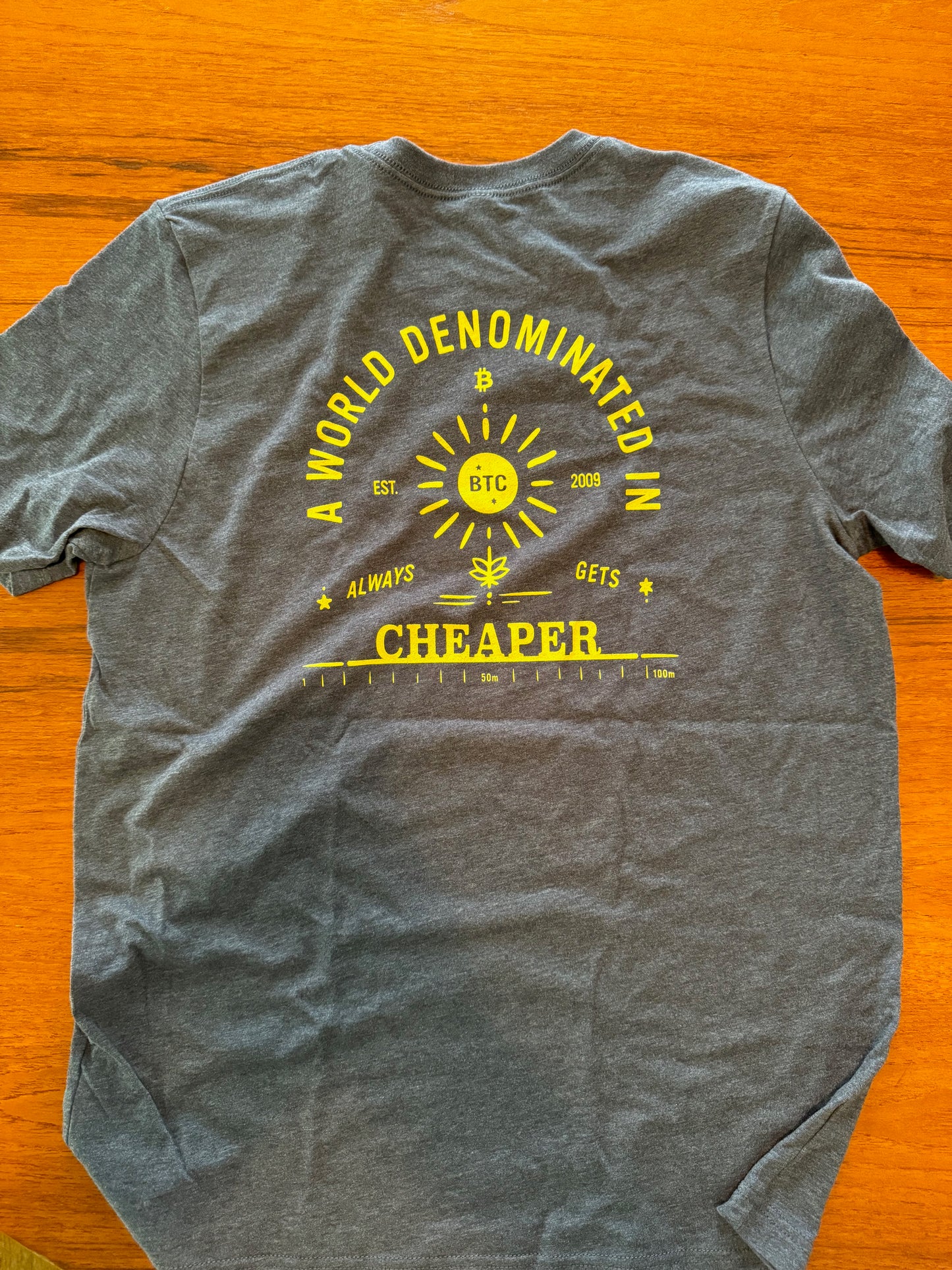 Bitcoin 'Denominate the World' T-Shirt - Crypto Vision Tee