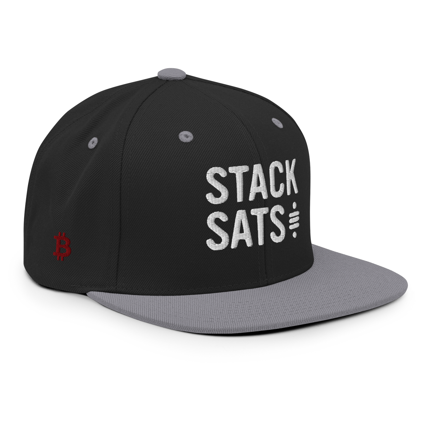 Bitcoin 'Stack Sats' Premium Snapback Hat - Crypto Enthusiast Cap