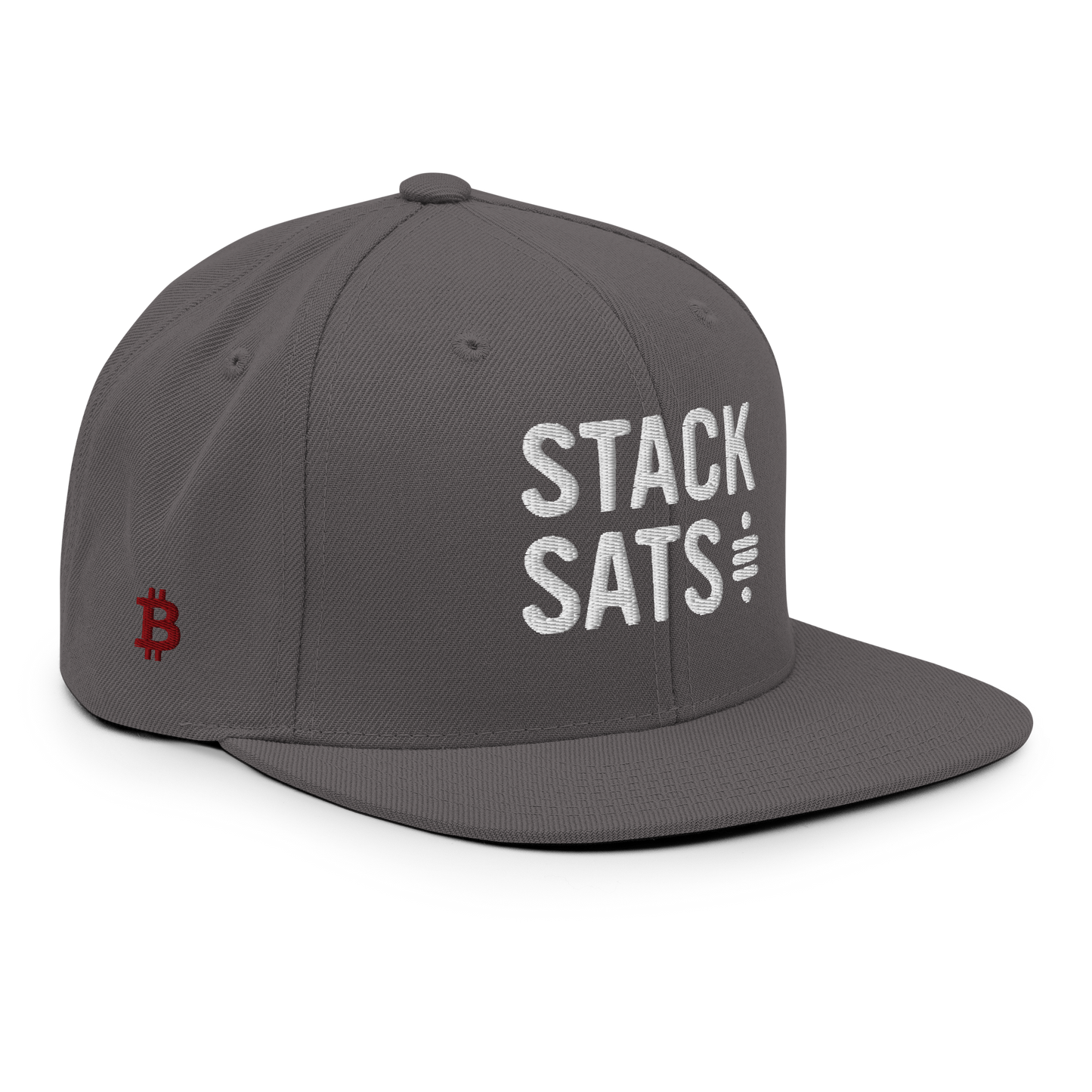 Bitcoin 'Stack Sats' Premium Snapback Hat - Crypto Enthusiast Cap