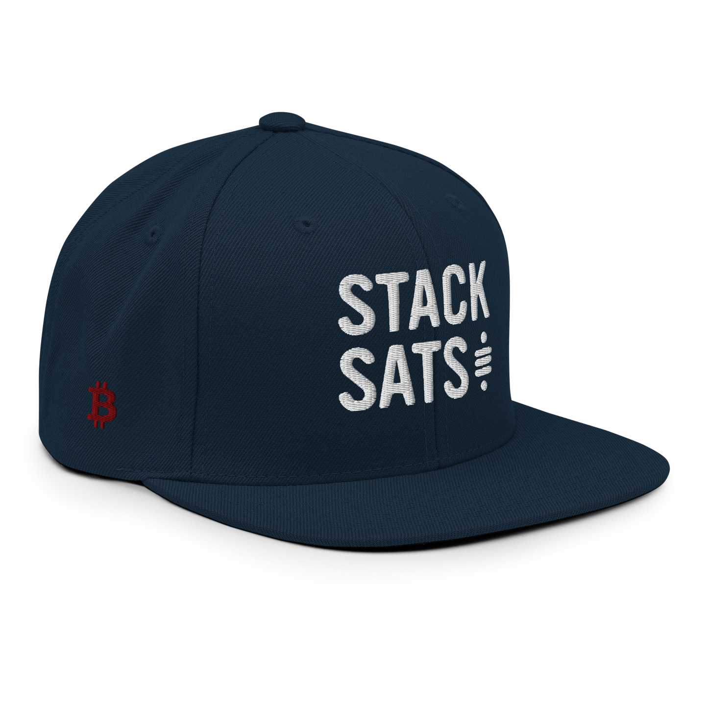 Bitcoin 'Stack Sats' Premium Snapback Hat - Crypto Enthusiast Cap