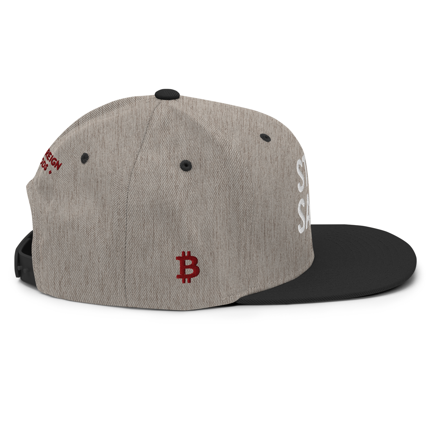 Bitcoin 'Stack Sats' Premium Snapback Hat - Crypto Enthusiast Cap