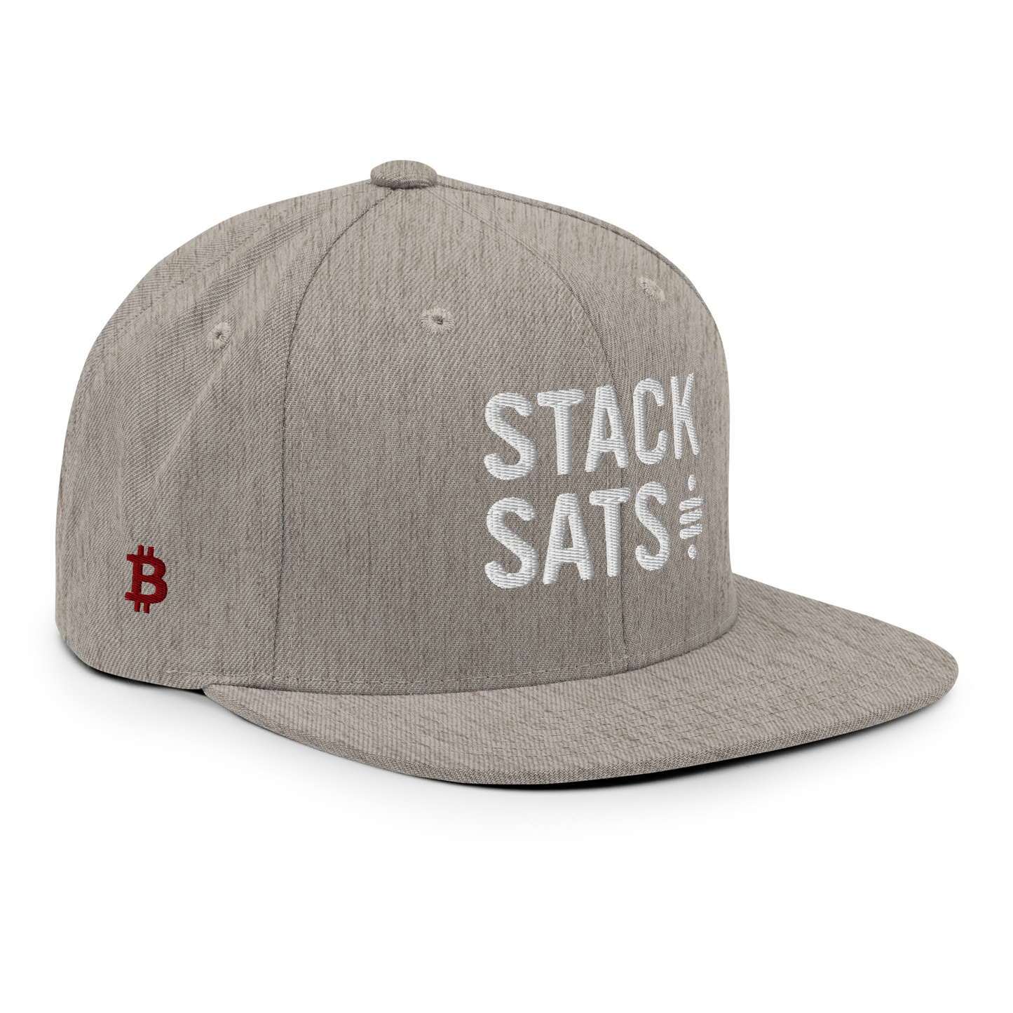 Bitcoin 'Stack Sats' Premium Snapback Hat - Crypto Enthusiast Cap